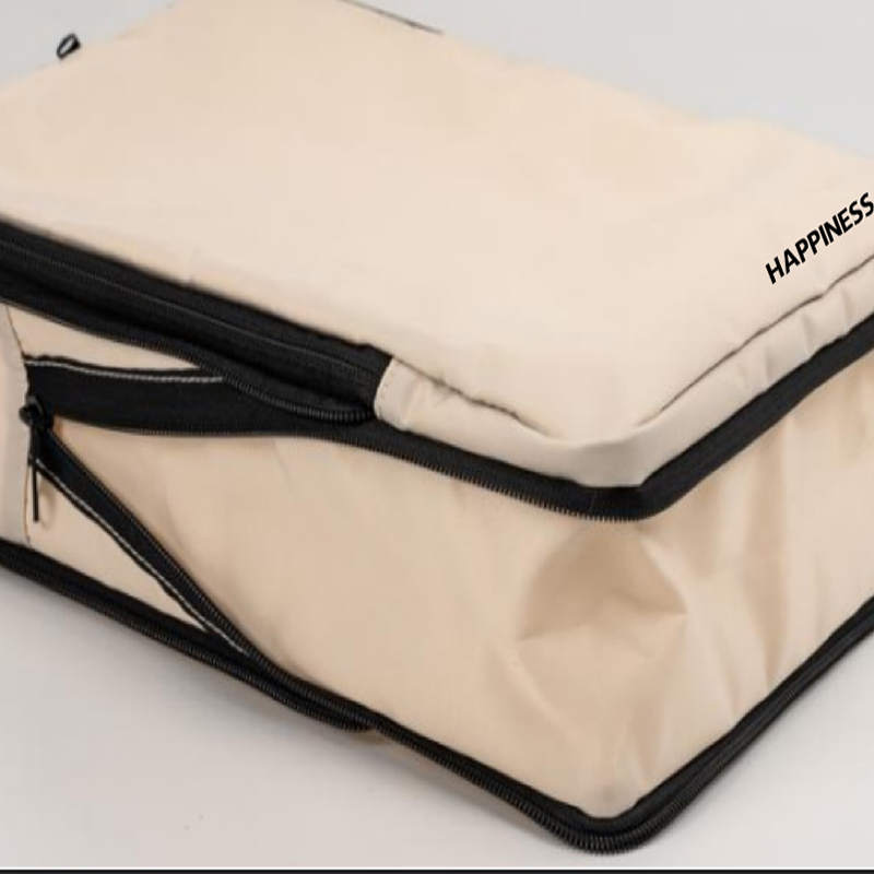 Seven-piece storage set (black and beige)