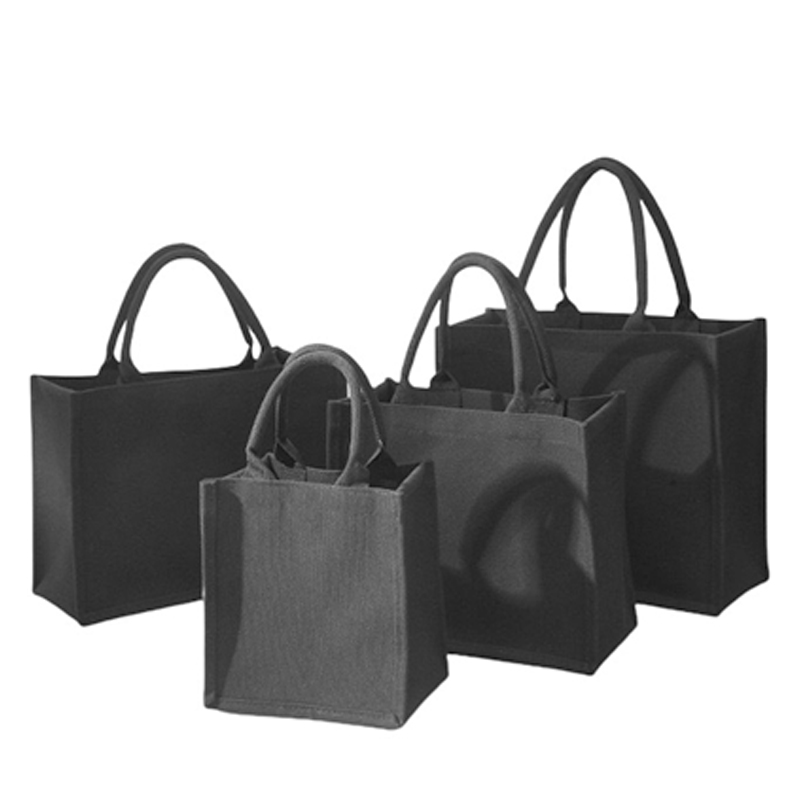 Black -covered canvas Bag Tot Bag Stereo Makeup Bag Shopping Bag Logo Customized