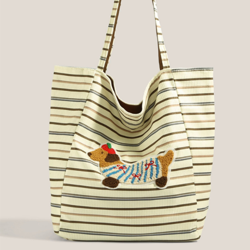 Sausage dog canvas bag