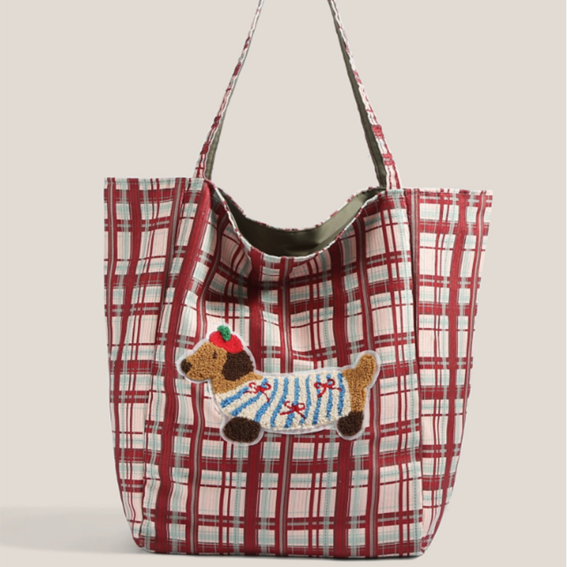Sausage dog canvas bag